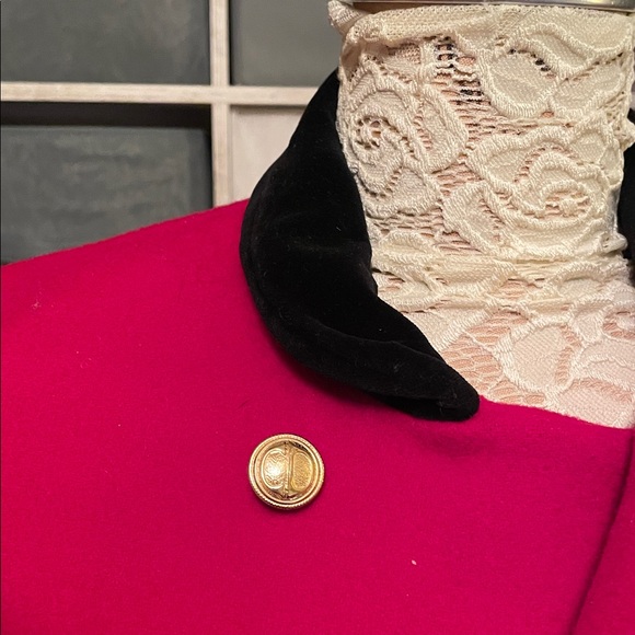 Dior Cherry Red and Black Trench Coat - Picture 2 of 9